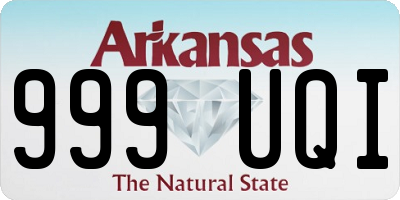 AR license plate 999UQI
