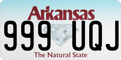 AR license plate 999UQJ