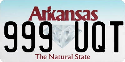 AR license plate 999UQT