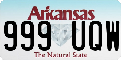 AR license plate 999UQW