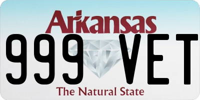 AR license plate 999VET