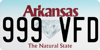 AR license plate 999VFD