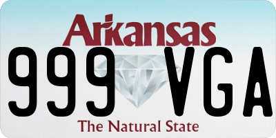 AR license plate 999VGA