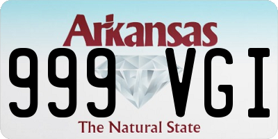 AR license plate 999VGI