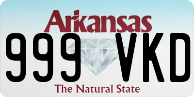 AR license plate 999VKD