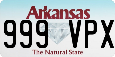 AR license plate 999VPX