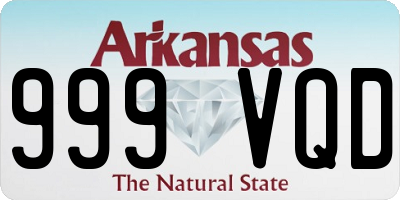 AR license plate 999VQD