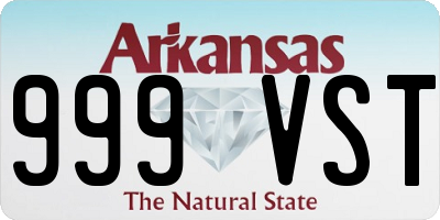 AR license plate 999VST