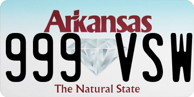 AR license plate 999VSW