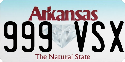 AR license plate 999VSX