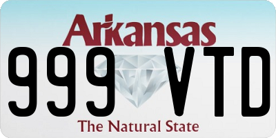AR license plate 999VTD