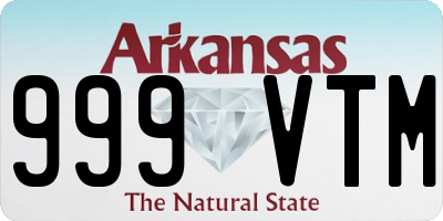 AR license plate 999VTM