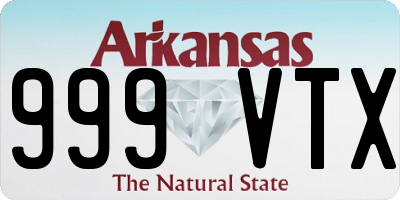 AR license plate 999VTX