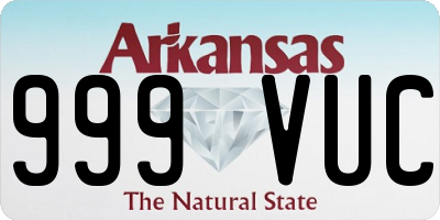 AR license plate 999VUC