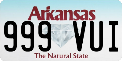 AR license plate 999VUI