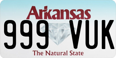 AR license plate 999VUK