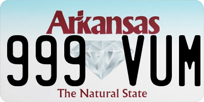 AR license plate 999VUM