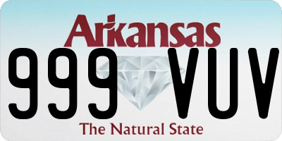 AR license plate 999VUV