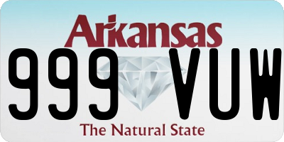 AR license plate 999VUW