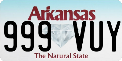 AR license plate 999VUY