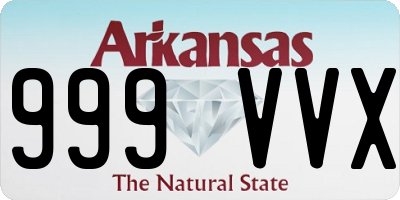 AR license plate 999VVX