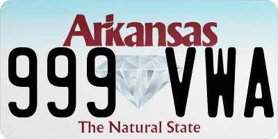 AR license plate 999VWA