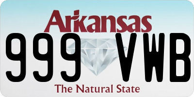 AR license plate 999VWB