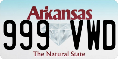 AR license plate 999VWD
