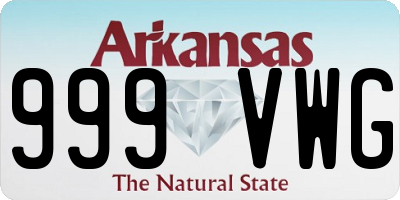 AR license plate 999VWG