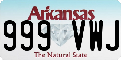 AR license plate 999VWJ