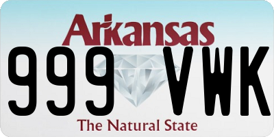 AR license plate 999VWK