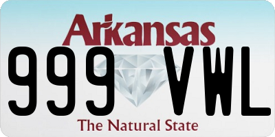 AR license plate 999VWL