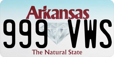 AR license plate 999VWS