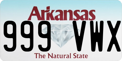 AR license plate 999VWX