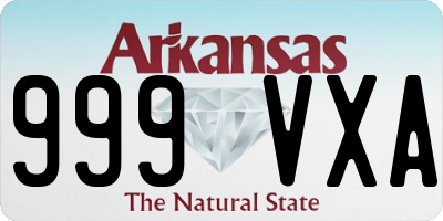 AR license plate 999VXA