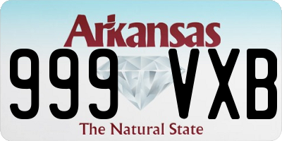 AR license plate 999VXB