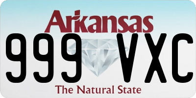 AR license plate 999VXC