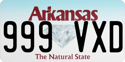 AR license plate 999VXD
