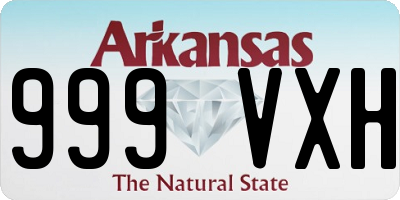 AR license plate 999VXH