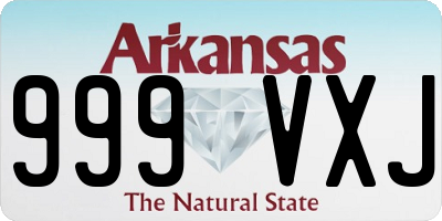 AR license plate 999VXJ