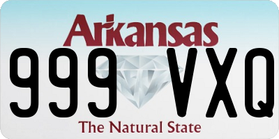 AR license plate 999VXQ