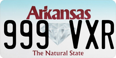 AR license plate 999VXR