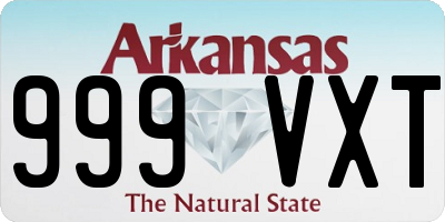 AR license plate 999VXT