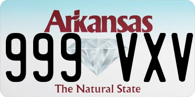 AR license plate 999VXV