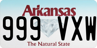 AR license plate 999VXW