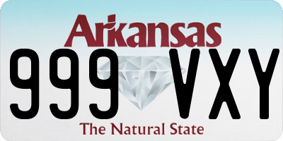 AR license plate 999VXY