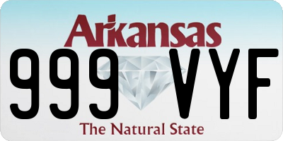 AR license plate 999VYF