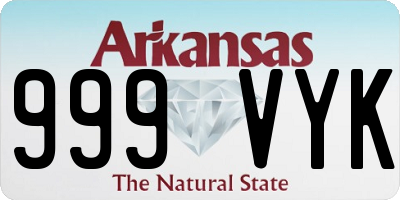 AR license plate 999VYK