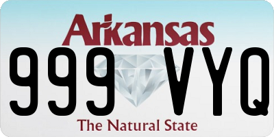 AR license plate 999VYQ