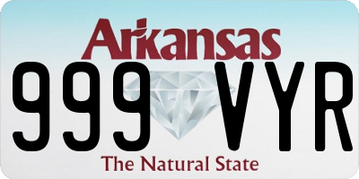AR license plate 999VYR